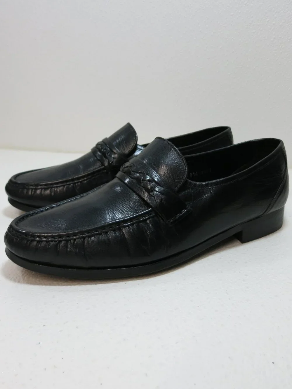 Towncraft Strap Leather Dress Penny Loafers Moccasins Men's Shoes Sz 9.5 EEE